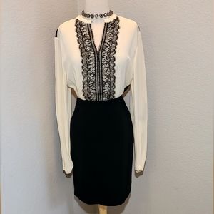 Lanvin sexy colorblock lace top